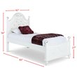 Pemberly Row Contemporary 4 Piece Twin Platform Bedroom Set in White