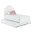 Pemberly Row Contemporary Engineered Wood 6PC Twin Bedroom Set in White