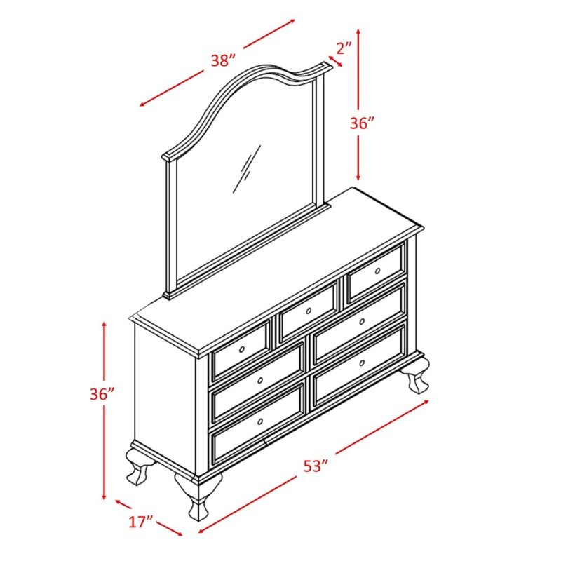 Pemberly Row Contemporary Engineered Wood 6PC Twin Bedroom Set in White