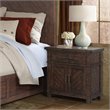 Pemberly Row Contemporary Solid Wood 3 Drawer Nightstand in Walnut