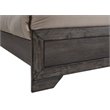 Pemberly Row Transitional Solid Wood Queen Panel Bed in Gray Oak