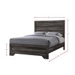 Pemberly Row Transitional Solid Wood Queen Panel Bed in Gray Oak