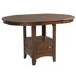 Pemberly Row Transitional Extendable Counter Height Dining Table