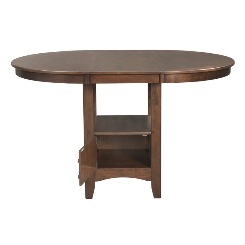 Pemberly Row Transitional Extendable Counter Height Dining Table
