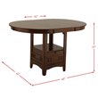Pemberly Row Transitional Extendable Counter Height Dining Table