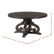 Pemberly Row Contemporary 7 Piece Round Dining Set in Walnut
