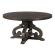 Pemberly Row Contemporary 7 Piece Round Dining Set in Walnut