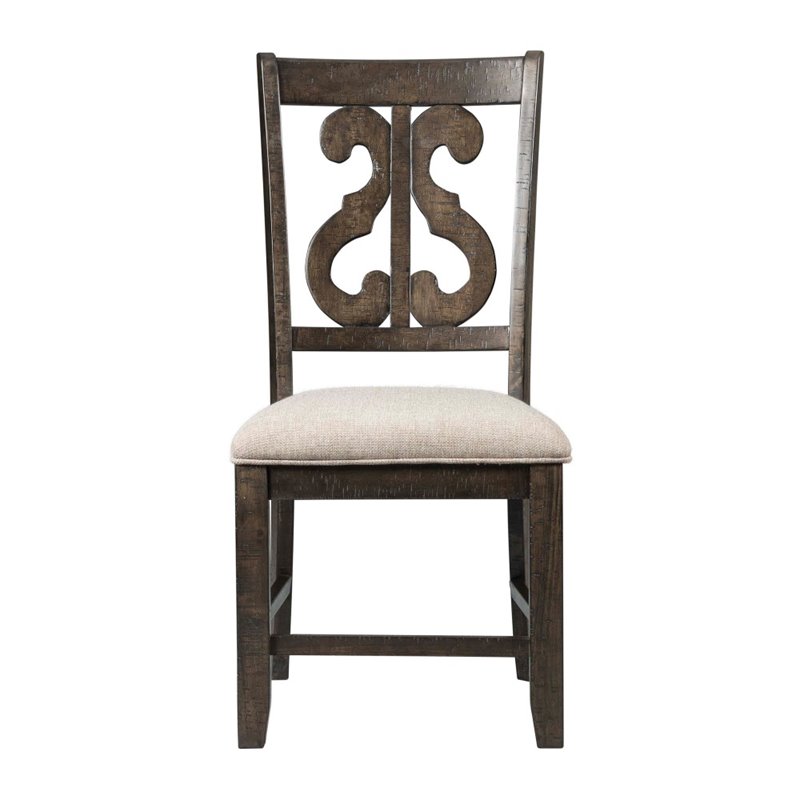 Pemberly Row Contemporary 7 Piece Round Dining Set in Walnut
