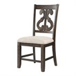 Pemberly Row Contemporary 7 Piece Round Dining Set in Walnut