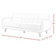 Pemberly Row Contemporary Sofa with Tufted Back Cushions in Teal