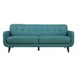 Pemberly Row Contemporary 3 Piece Set of Sofa & Loveseat & Chair in Teal