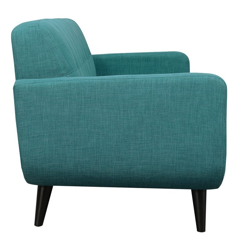 Pemberly Row Contemporary 2 Piece Set of Sofa & Chair in Teal