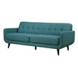 Pemberly Row Contemporary 2 Piece Set of Sofa & Loveseat in Teal