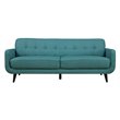 Pemberly Row Contemporary 2 Piece Set of Sofa & Loveseat in Teal