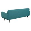 Pemberly Row Contemporary 2 Piece Set of Sofa & Loveseat in Teal