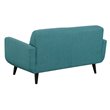 Pemberly Row Contemporary 2 Piece Set of Sofa & Loveseat in Teal