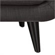 Pemberly Row Contemporary Loveseat with Tufted Back Cushions in Charcoal