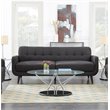 Pemberly Row Contemporary Sofa with Tufted Back Cushions in Charcoal