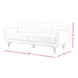 Pemberly Row Contemporary Sofa with Tufted Back Cushions in Charcoal