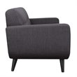 Pemberly Row Contemporary Sofa with Tufted Back Cushions in Charcoal