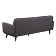 Pemberly Row Contemporary 3 Piece Sofa Set in Charcoal Finish