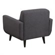 Pemberly Row Contemporary 3 Piece Sofa Set in Charcoal Finish