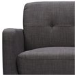 Pemberly Row Contemporary 2 Piece Sofa Set in Charcoal Finish