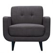 Pemberly Row Contemporary 2 Piece Sofa Set in Charcoal Finish