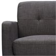 Pemberly Row Contemporary 2 Piece Sofa Set in Charcoal Finish
