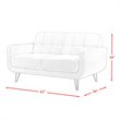 Pemberly Row Contemporary 2 Piece Sofa Set in Charcoal Finish