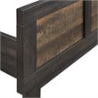 Pemberly Row Transitional Wood King Panel Bed in Walnut Finish