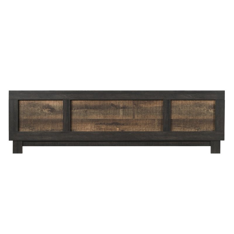 Pemberly Row Transitional Wood King Panel Bed in Walnut Finish