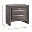 Pemberly Row Contemporary Wood King Storage 4 Piece Bedroom Set in Gray