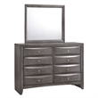 Pemberly Row Contemporary Wood King Storage 4 Piece Bedroom Set in Gray