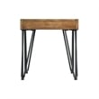 Pemberly Row Transitional Tanner End Table with Pull Out Tray in Brown