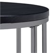 Pemberly Row Transitional Metal Round End Table in Chrome Finish