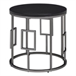 Pemberly Row Transitional Metal Round End Table in Chrome Finish