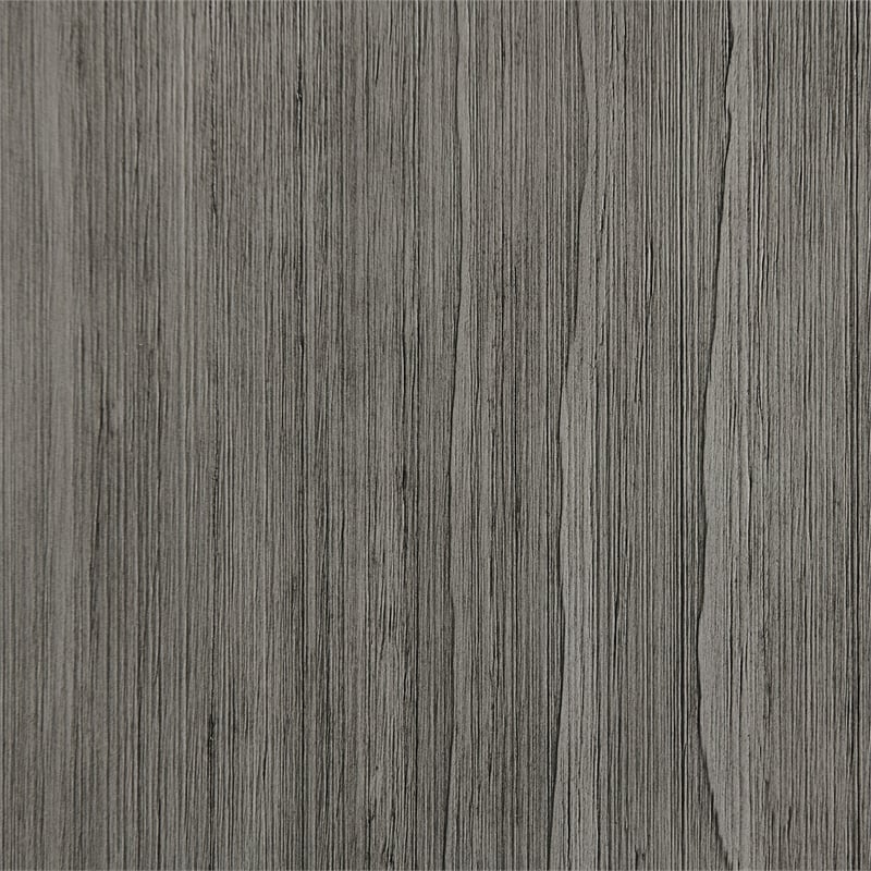 Pemberly Row Transitional Wood Queen Panel Bed in Gray Finish