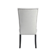 Pemberly Row Transitional White Marble 5PC Dining Set with Gray Chairs