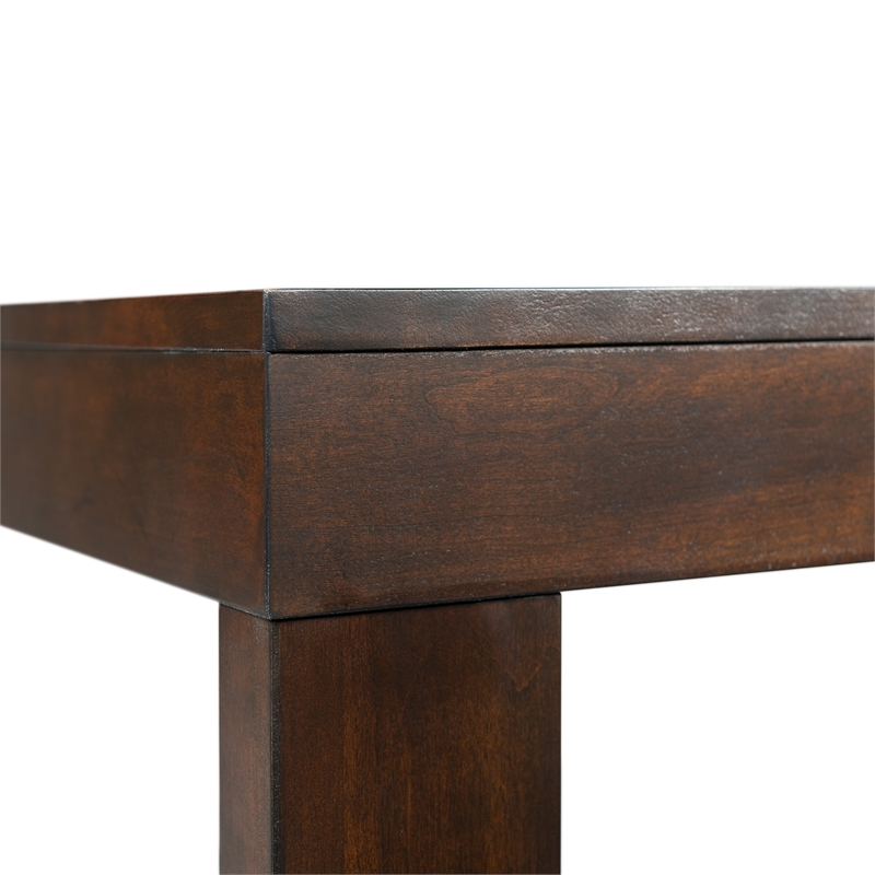 Pemberly Row Traditional Square End Table in Warm Cherry Finish