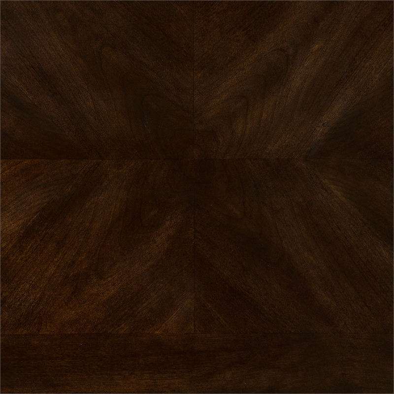Pemberly Row Traditional Square End Table in Warm Cherry Finish