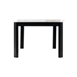 Pemberly Row Transitional White Marble Standard Height Dining Table