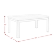 Pemberly Row Transitional White Marble Standard Height Dining Table