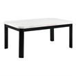 Pemberly Row Transitional White Marble Standard Height Dining Table