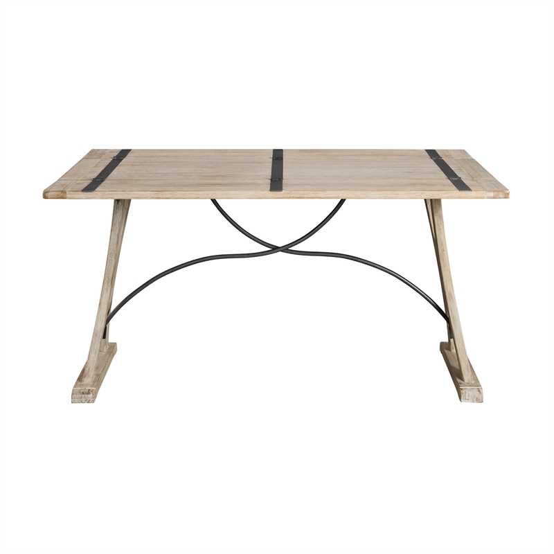 Pemberly Row Transitional Rectangular Folding Top Dining Table in Natural