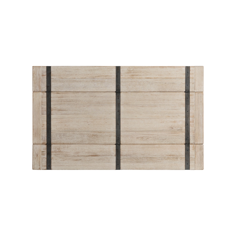 Pemberly Row Transitional Rectangular Folding Top Dining Table in Natural