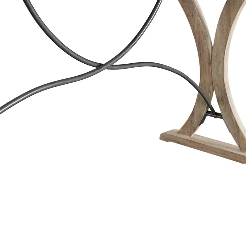 Pemberly Row Transitional Rectangular Folding Top Dining Table in Natural