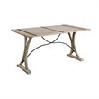 Pemberly Row Transitional Rectangular Folding Top Dining Table in Natural
