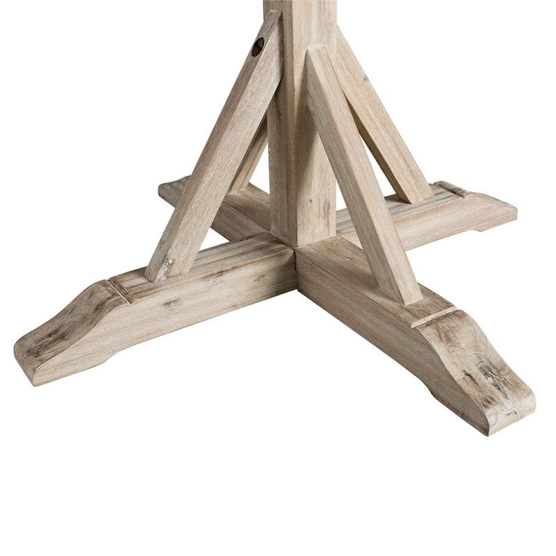 Pemberly Row Transitional Round Counter Height Dining Table in Natural