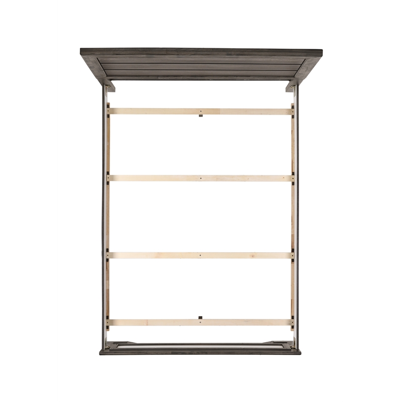 Pemberly Row Transitional Wood Youth Full Panel Bed in Gray Finish